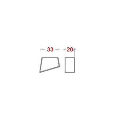 Stopki podłużnic Krause Monto 33x20mm (para)